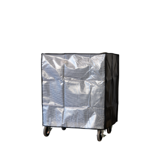 天使のカゴ台車用防塵・防滴カバーブラック(半透明)